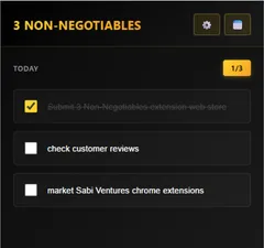 3 Non-Negotiables icon